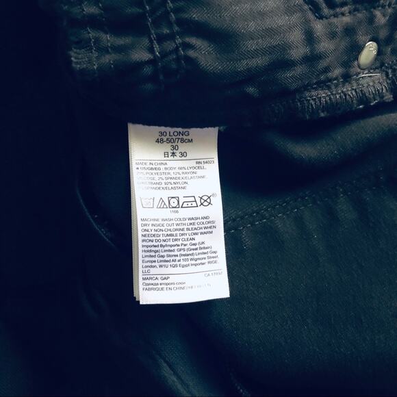 GAP True Skinny Full Panel Women's Maternity Jeans Black 30L Long - Picture 10 of 12